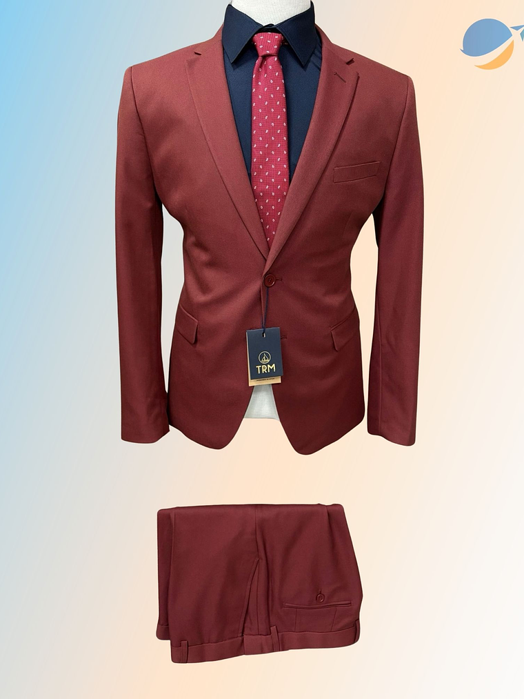 Conjunto Terno Masculino Slim Fit - Vinho Marsala 1