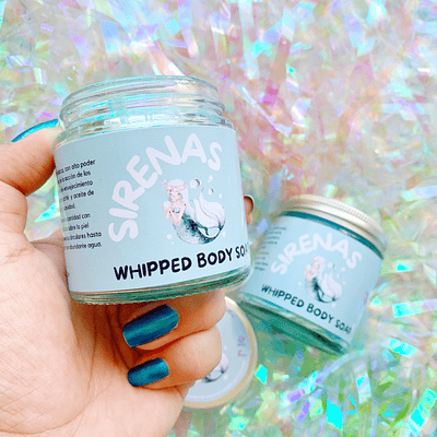 Whipped body soap sirenas