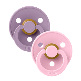 Chupete BIBS Colour x2 Lavender & Baby Pink