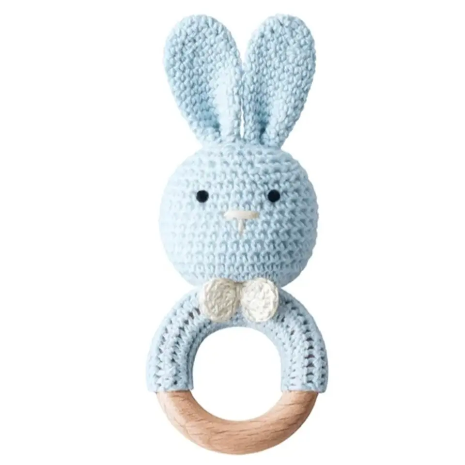 Mordedor de Crochet Conejo Blanco 6