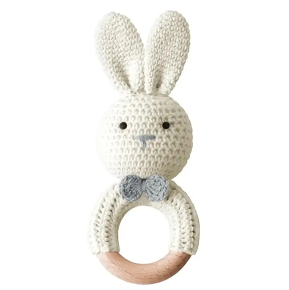 Mordedor de Crochet Conejo Blanco 7