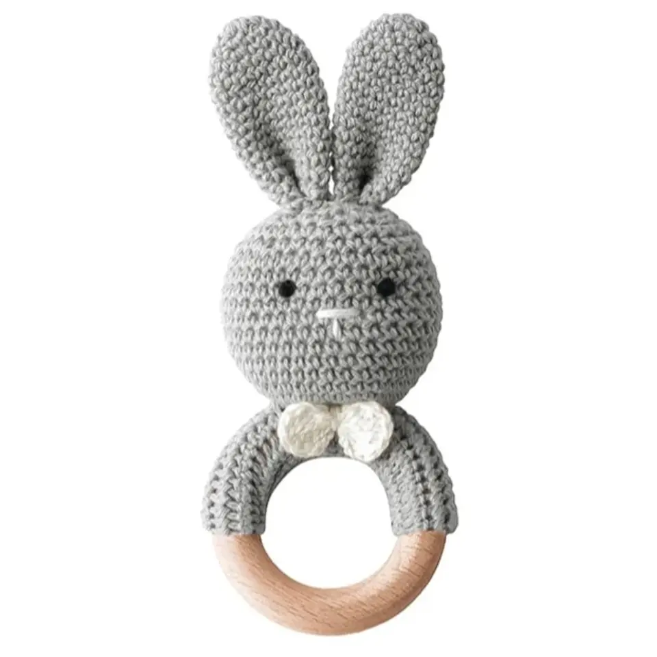 Mordedor de Crochet Conejo Blanco 8