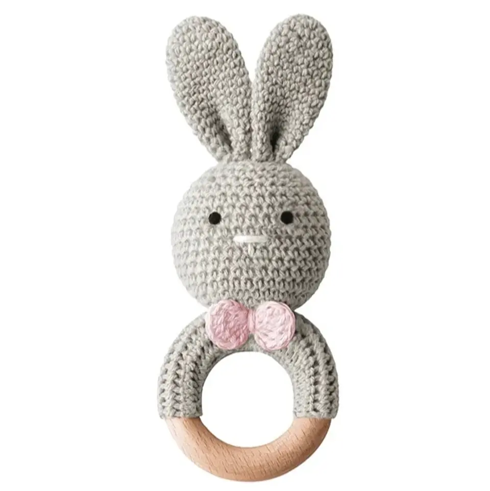 Mordedor de Crochet Conejo Blanco 9