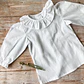 Blusa Blanca Cuello Payaso - Miniatura 1