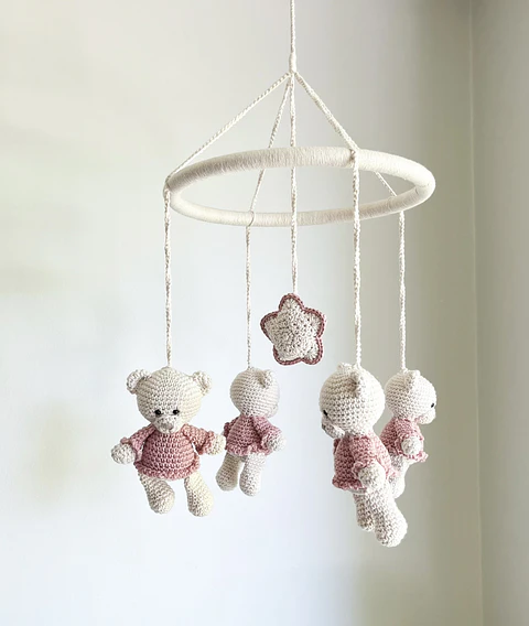 Móvil Ositas Crochet