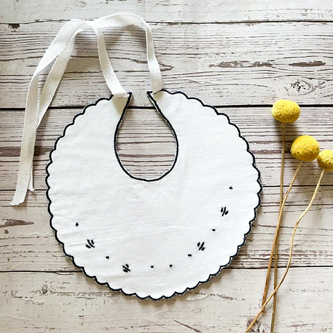 Babero Abejas Azul Marino