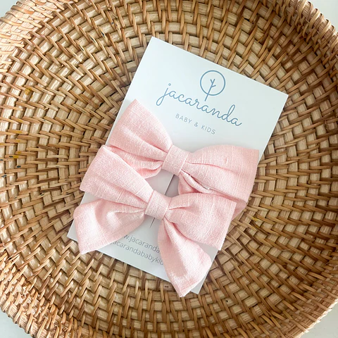 Pack x2 Cintas Lino Rosa