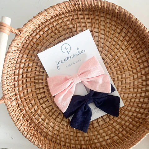 Pack x2 Cintas Lino Rosa y Azul Marino