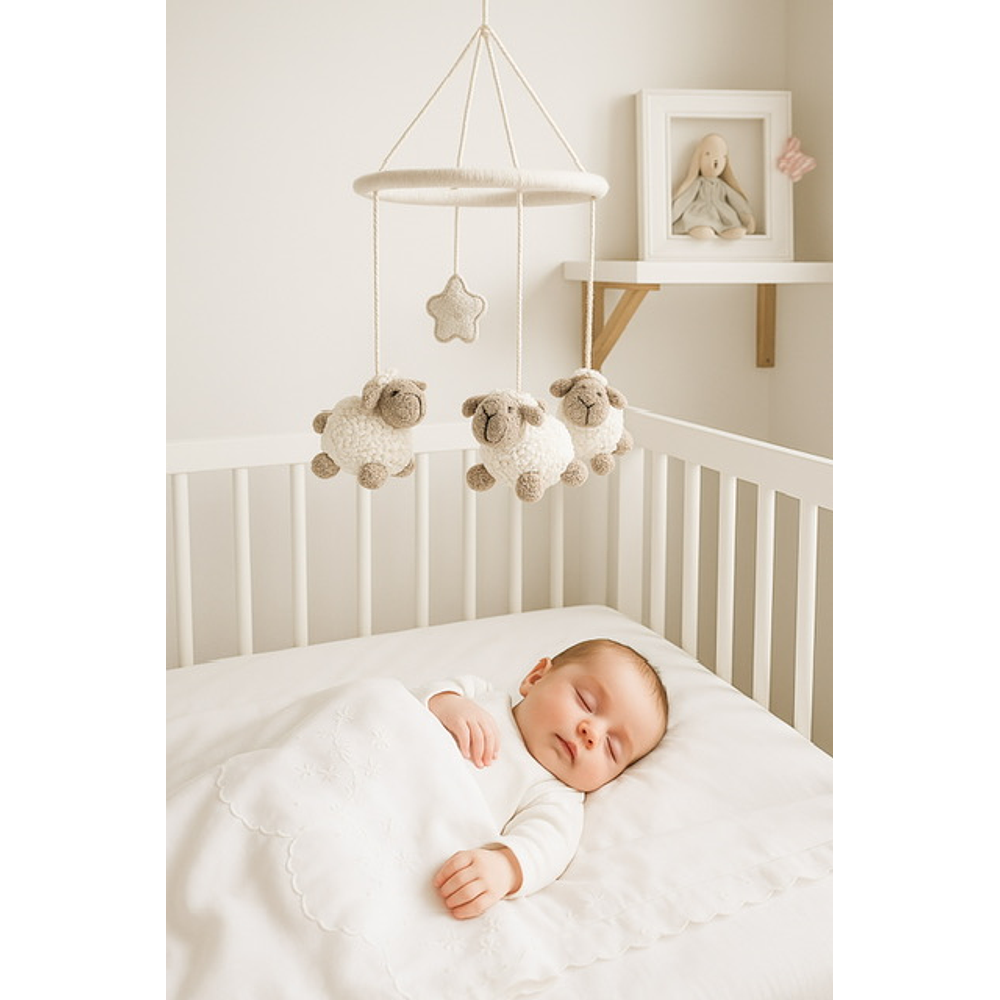 Móvil Ovejas Crochet