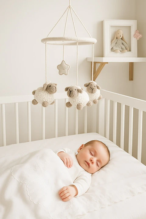 Móvil Ovejas Crochet