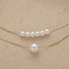 Collar Diseño Doble Gargantilla con Perlas