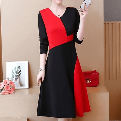 Vestido elegante estilo geométrico 