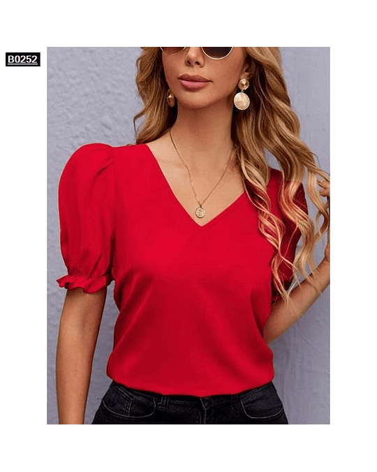 Blusa de moda manga tipo farol