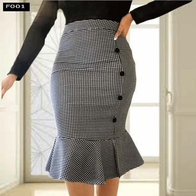 Falda elegante con diseño tipo sirena