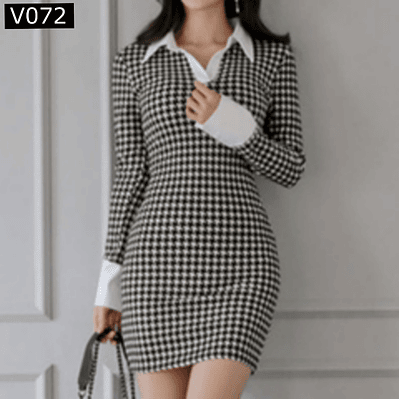 Vestido Formal Con cuello Camisero