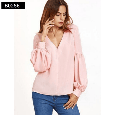 Blusa de Moda Con Manga Fruncida