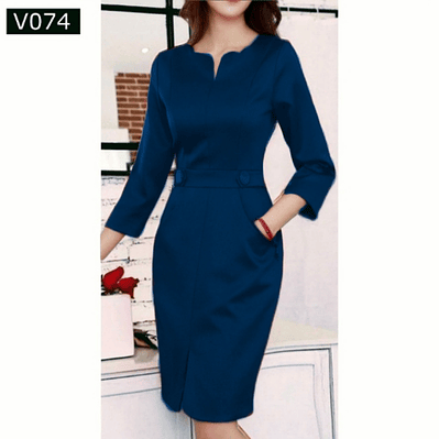 Vestido de Moda Elegante con Bolsillos