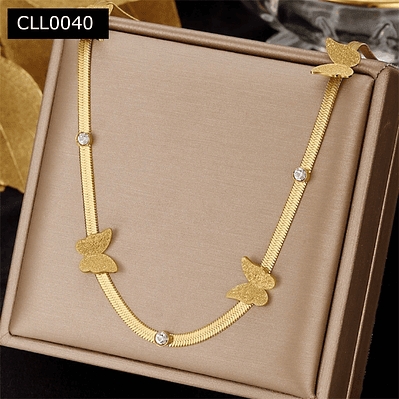 Gargantilla Mariposas y Diamantes