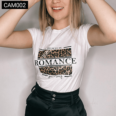 Camiseta  De Moda Romance