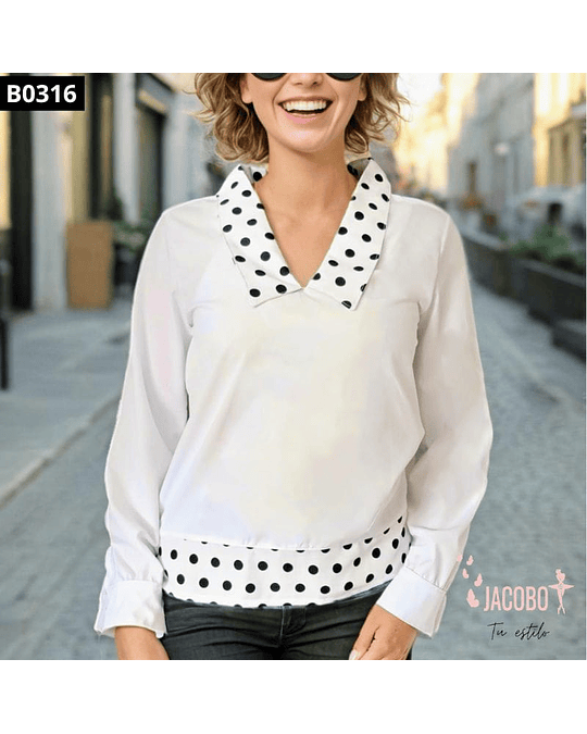 Blusa Con cuello y Puntos