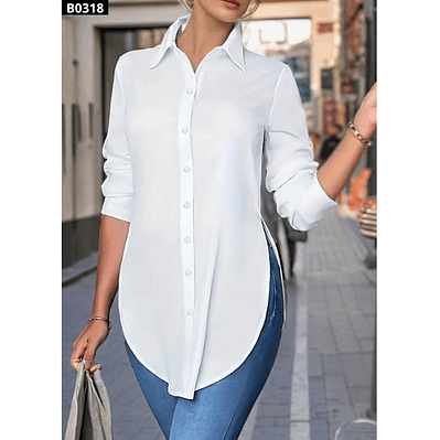 Blusón Elegante con Aberturas en los costados