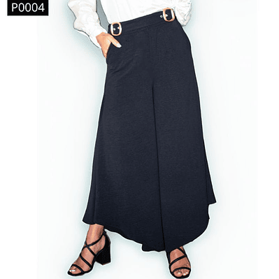 Pantalón Palazo con Hebillas doradas