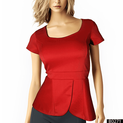 Blusa de moda elegante con bolero cruzado