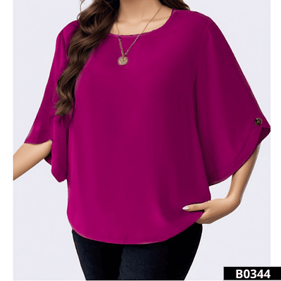 Blusa Suelta con Manga Campana