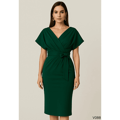 Vestido Elegante con escote cruzado