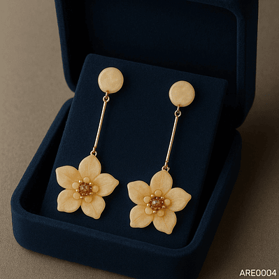 Aretes en Acrílico en Forma de Orquídea