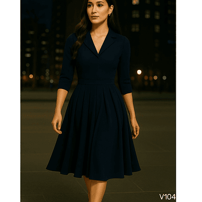 Vestido Camisero Midi Plisado