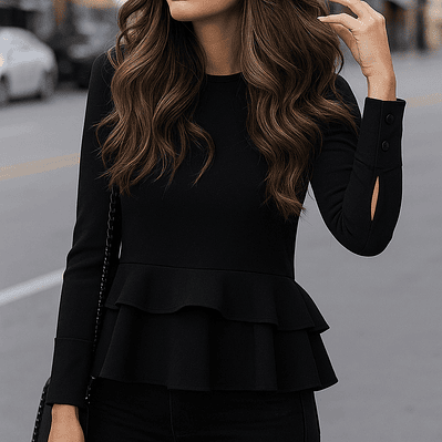 Blusa de moda con doble bolero