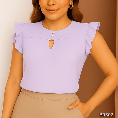 Blusa de Moda con botones en el pecho