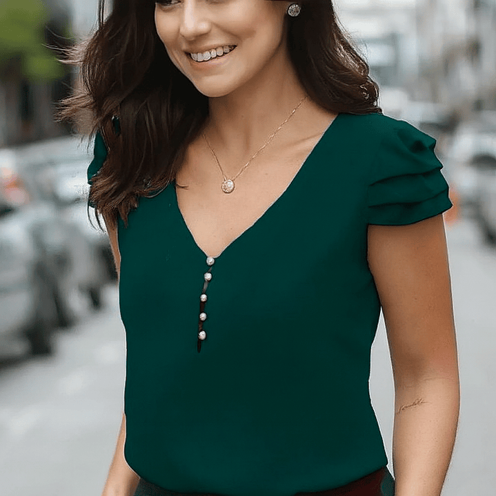 Blusa de moda con perlas 8