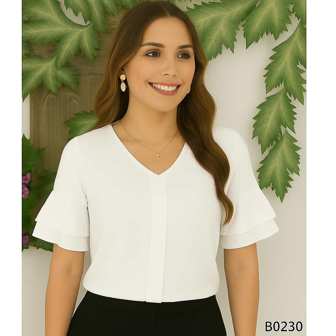 Blusa escote en V y boleros 1