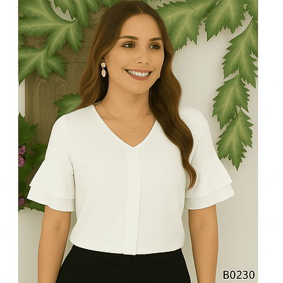 Blusa escote en V y boleros