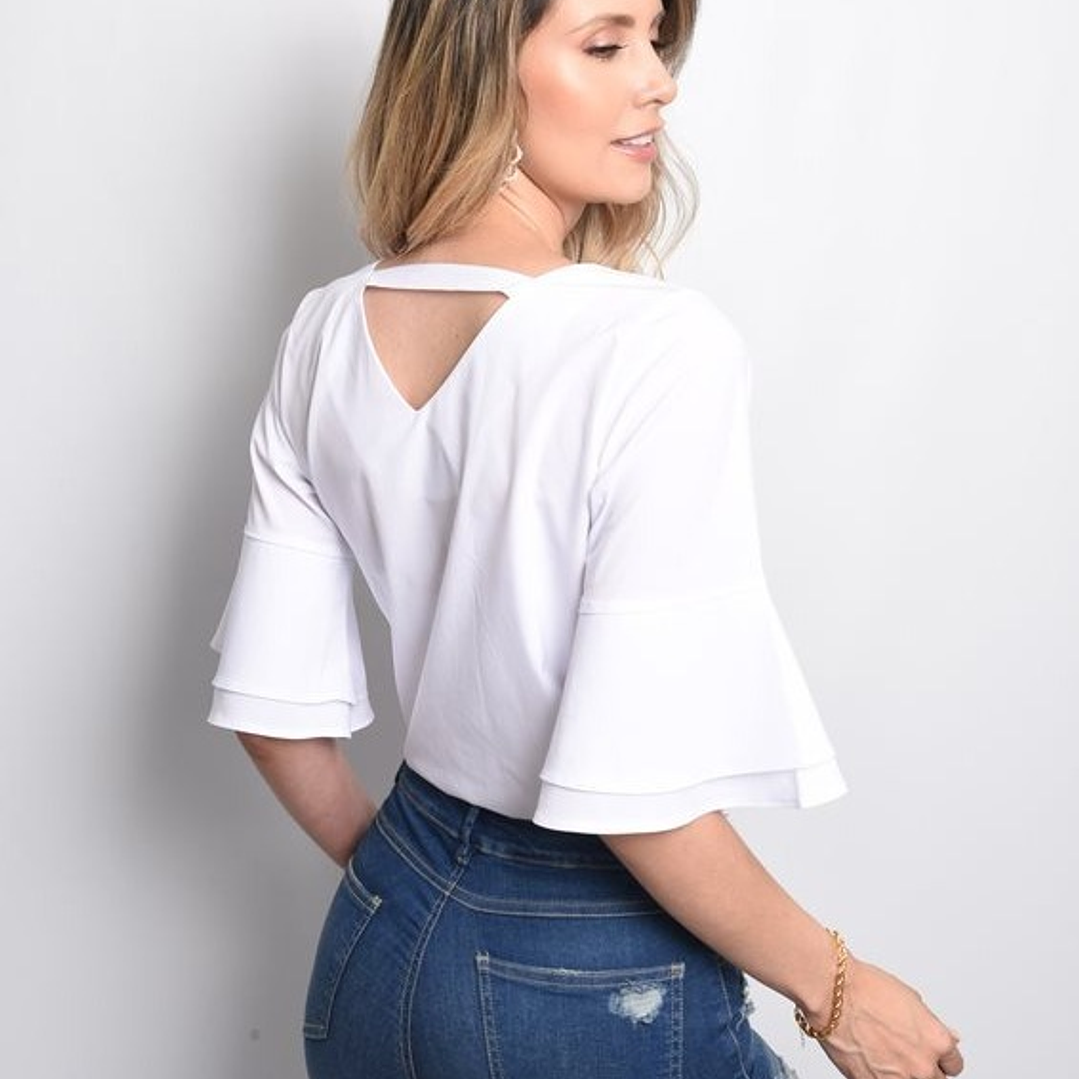 Blusa escote en V y boleros 2