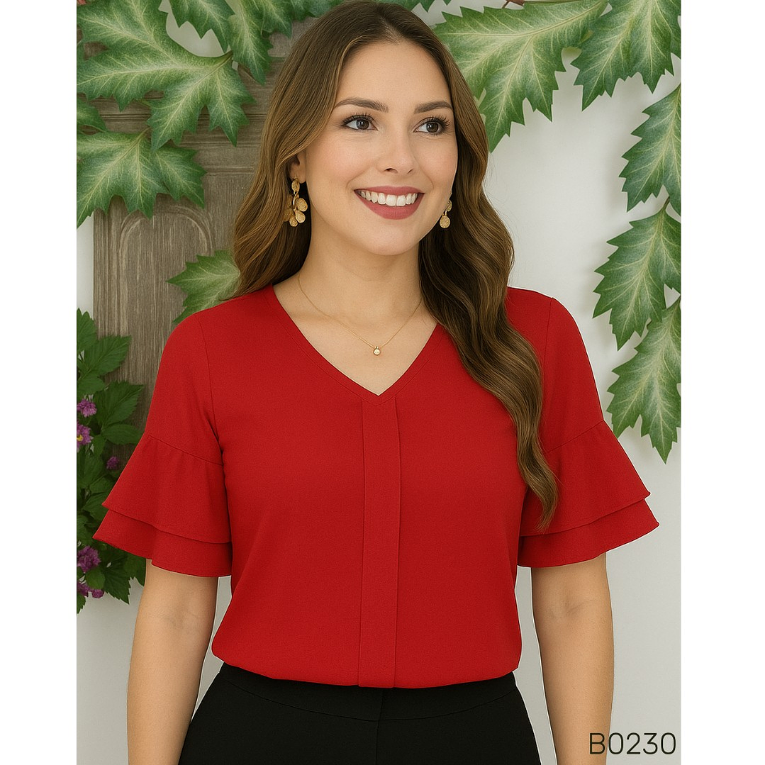 Blusa escote en V y boleros 3