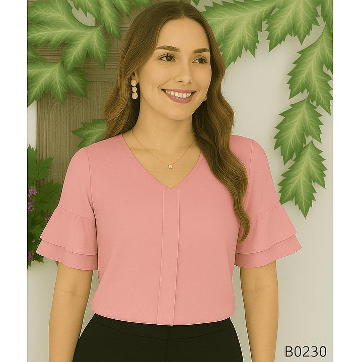 Blusa escote en V y boleros 4