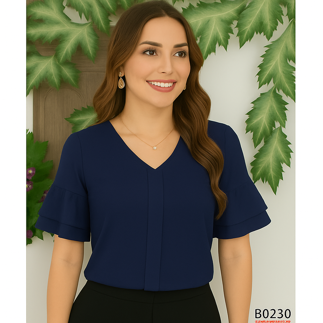 Blusa escote en V y boleros 5