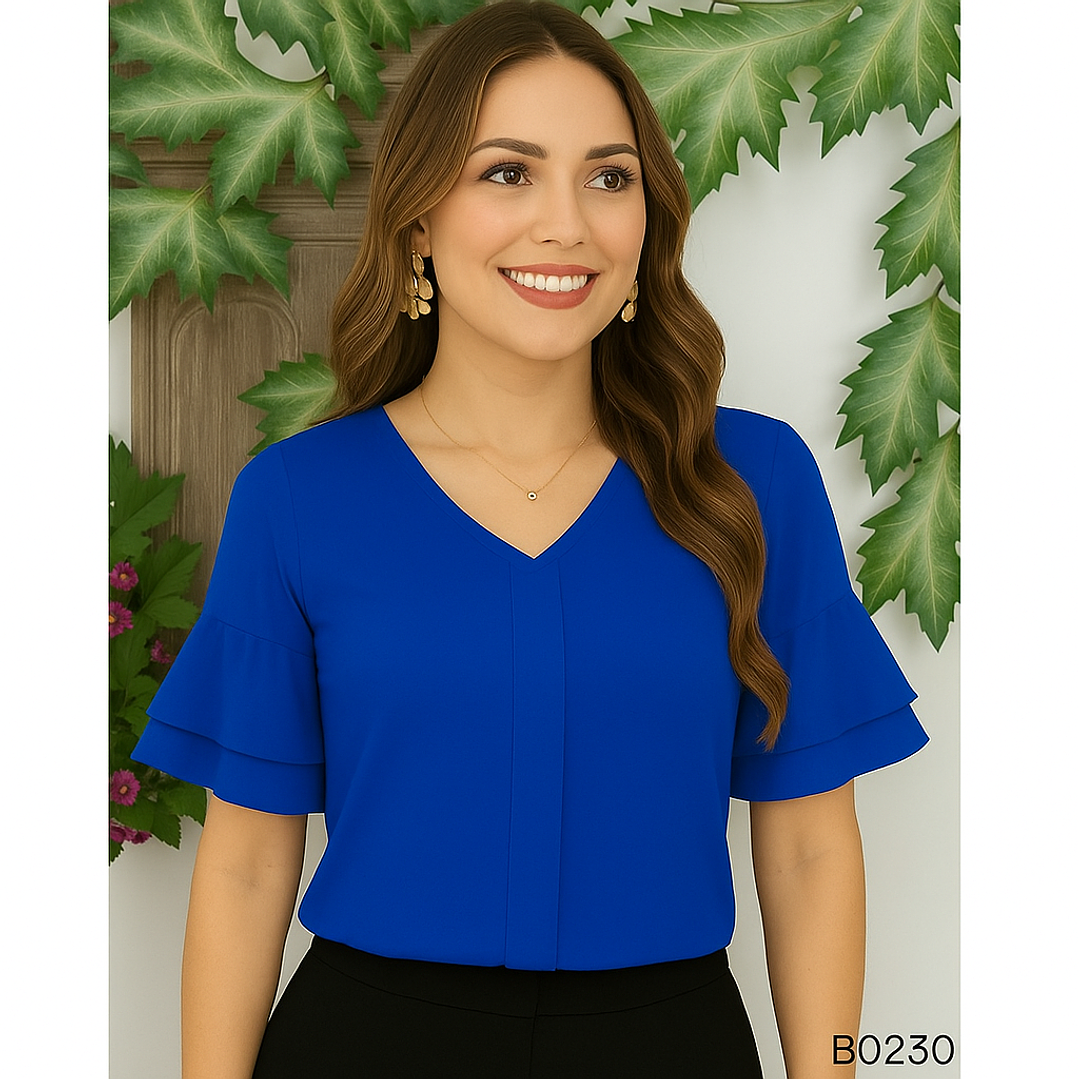 Blusa escote en V y boleros 6