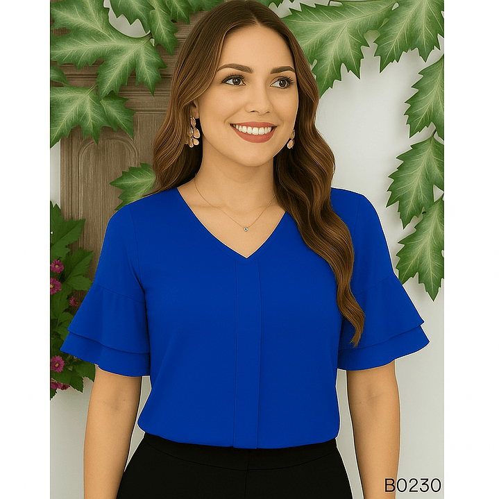 Blusa escote en V y boleros 6