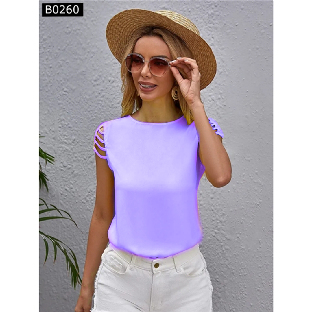 Blusa de moda con abertura en las mangas 10