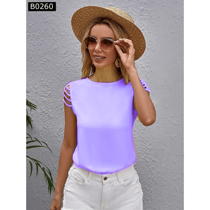 Blusa de moda con abertura en las mangas 10