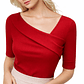 Blusa Elegante Con Cuello Asimétrico - Miniatura 3