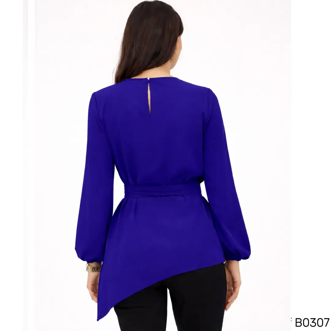 Blusa de Moda suelta con cinturón  6