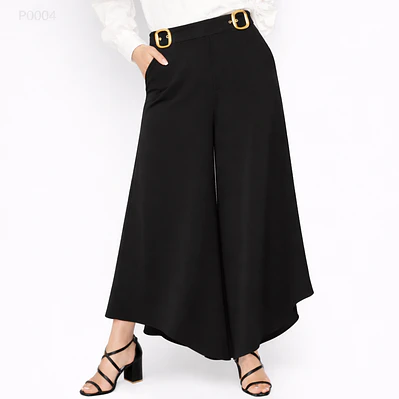 Pantalón Palazo con Hebillas doradas