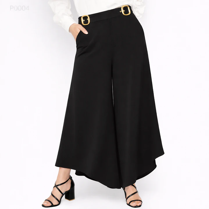 Pantalón Palazo con Hebillas doradas 1