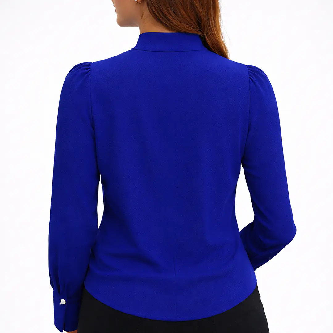 Blusa de moda con perlas en el cuello 8