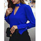 Blusa de moda con perlas en el cuello - Miniatura 1